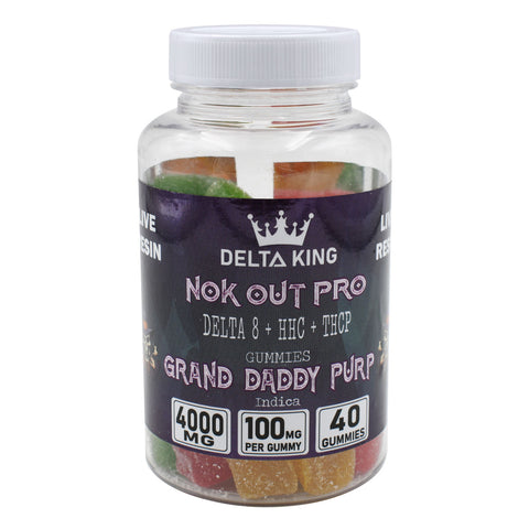 NokOut Delta-8 Gummies PRO w/ HHC & THCP | 4000mg Indica & Sativa Strain