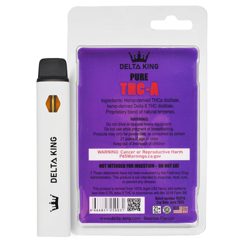 PURE THCA Vape 2.5GR Delta 8 THC Distillate, Sativa & Indica Strains
