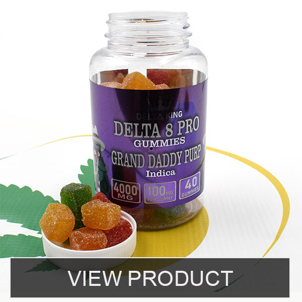 Grand Daddy Purple Strain Specific Gummies with 4000mg Delta 8 THC / Jar