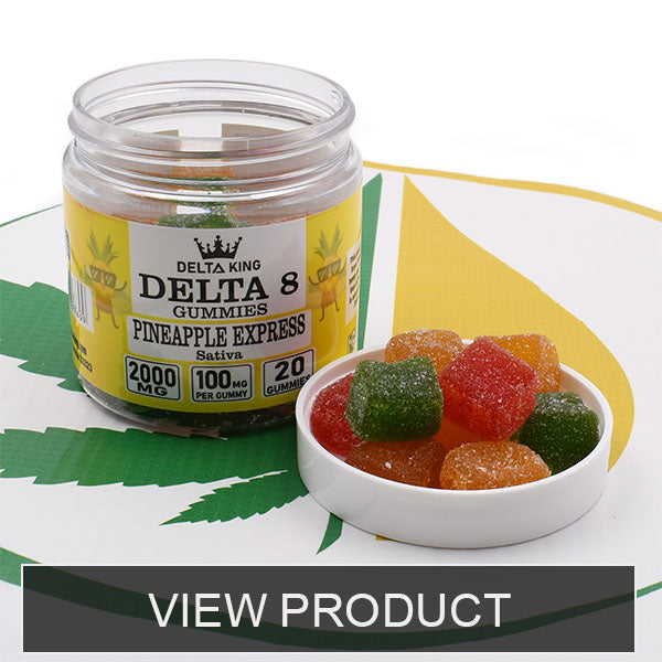 THC Edibles with 2000mg Pineapple Express Strain Delta 8 Per Jar