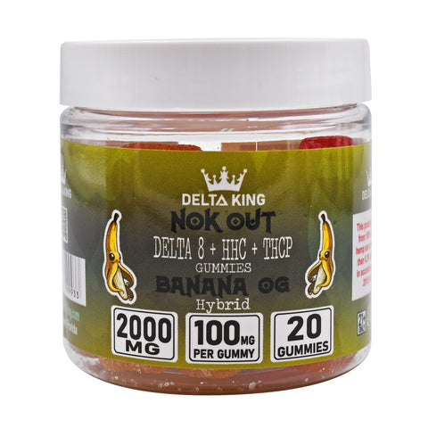 NokOut Delta-8 THC Gummies w/ HHC & THCP | 2000mg Indica & Sativa Strain