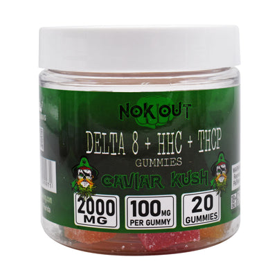 NokOut Delta-8 Gummies w/ HHC & THCP | 2000mg Indica & Sativa Strain