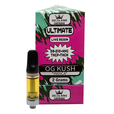 OG Kush HHC Carts 2gr Live Resin Delta-8 + Delta-10 Indica Strain Ultimate Blend