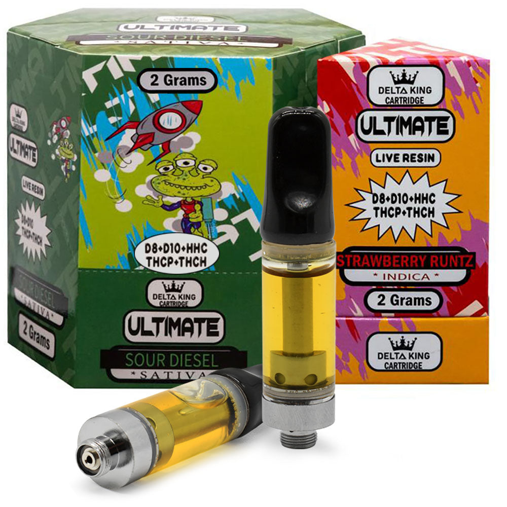 Ultimate Delta 8 HHC Carts Live Resin D8 D10 Indica Sativa Strain
