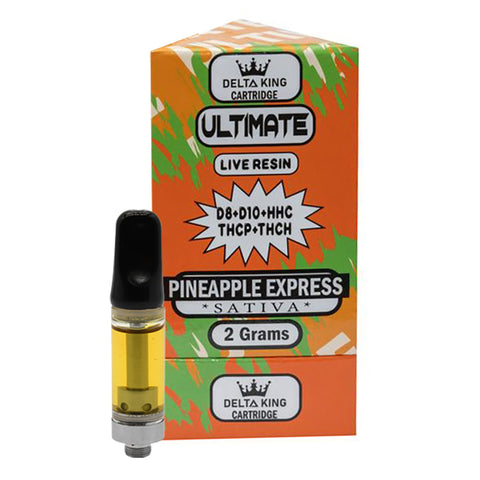Pineapple Express HHC Carts 2gr Live Resin Delta-8 + Delta-10 Sativa Strain Ultimate Blend