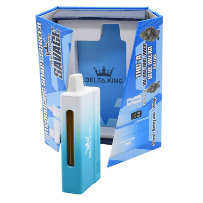 Blue Dream Savage THCA Vape with 8ml Oil Capacity, Digital Display of Voltage Setting, Oil LevelWindow