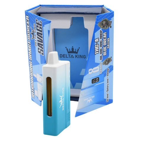 Blue Dream Savage THCA Vape with 8ml Oil Capacity, Digital Display of Voltage Setting, Oil Level  Window
