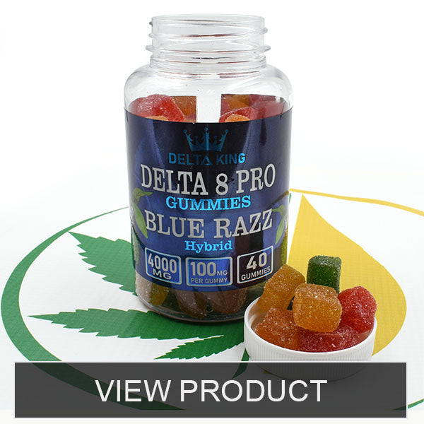 Blue Razz Gummies with 4000mg Delta 8 THC / Jar