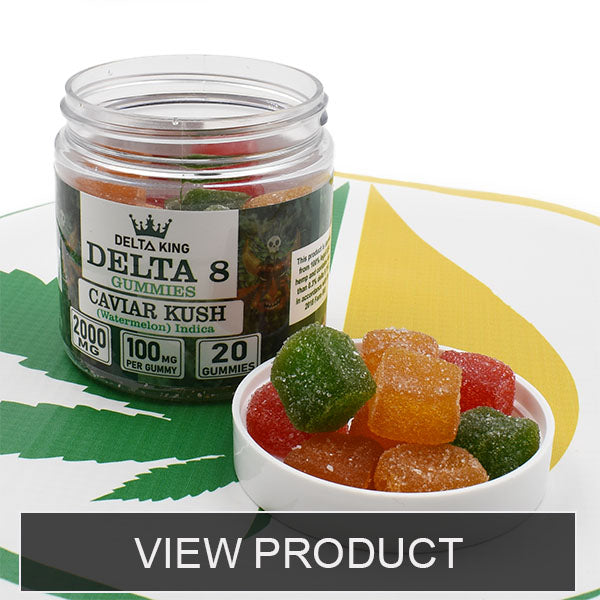 THC Edibles with 2000mg Caviar Kush Cannabis Strain Delta 8 Per Jar
