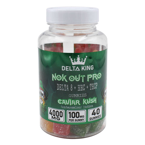 NokOut PRO Delta-8 THC Gummies w/ HHC & THCP | 4000mg Indica & Sativa Strain