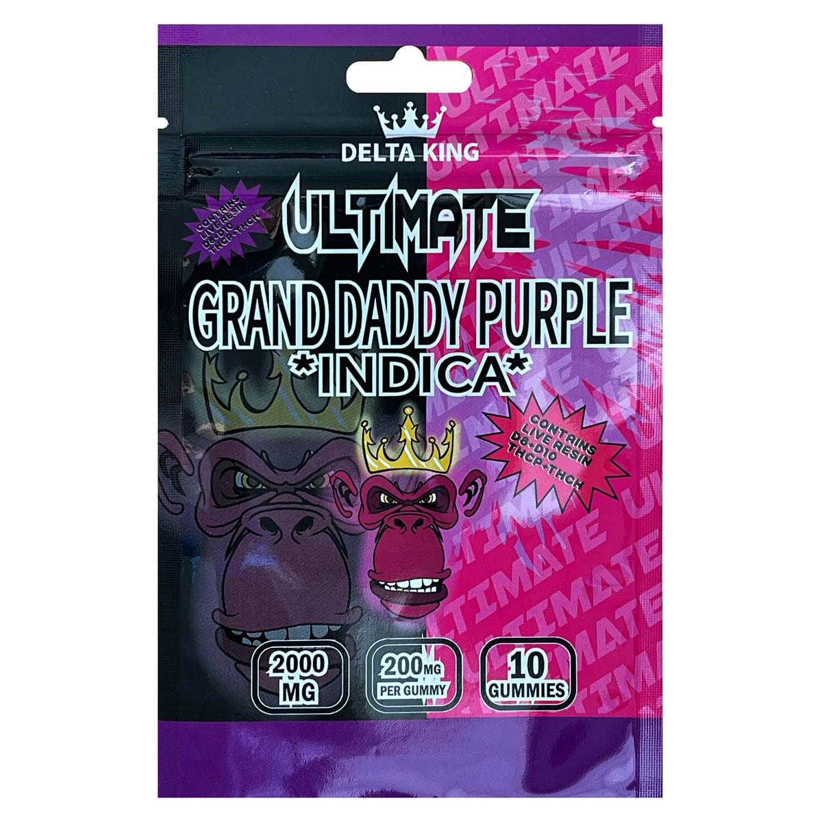 Granddaddy Purple Ultimate THC Gummies 2000mg Indica Cannabis Strain 1