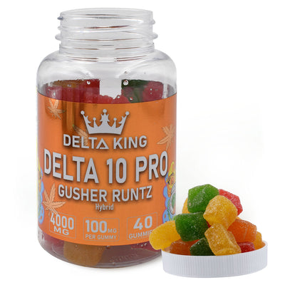 Open Jar PRO Gushers Runtz Delta 10 Gummies 40ct / 4000mg Hybrid Cannabis Strain 