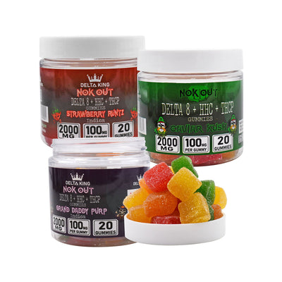 NokOut Delta-8 THC Gummies w/ HHC & THCP - 2000mg 