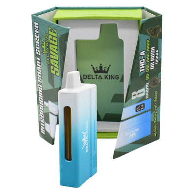 OG Kush StrainSavage THCA Vape with 8ml Oil Capacity, Digital Display of Voltage Setting, Oil LevelWindow