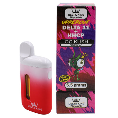 Uppercut Delta 11 Vape Disposable 5.5gr Indica, Sativa or Hemp Extract