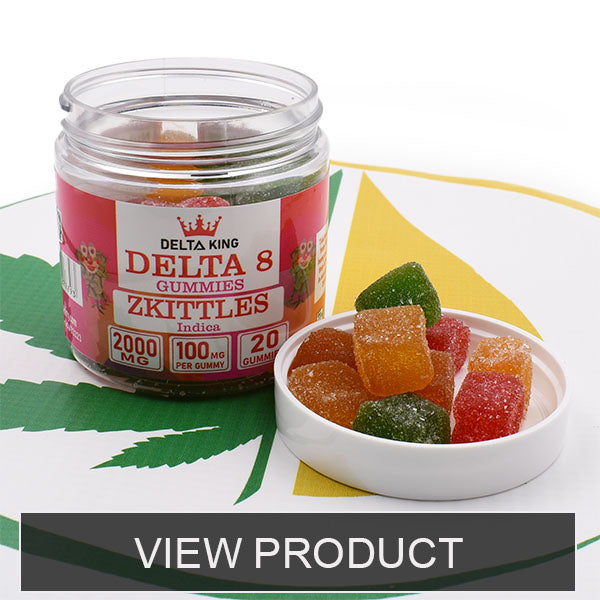 THC Edibles with 2000mg ZKittles Cannabis Strain Delta 8 Per Jar
