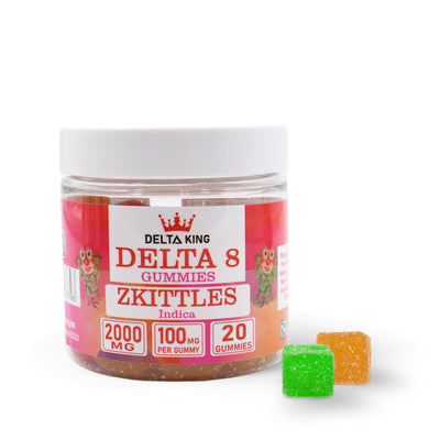 Delta 8 Gummies 20ct Jar ZKittles Indica Cannabis Strains