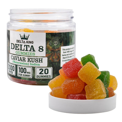 Caviar Kush Delta 8 Gummies 20ct Indica Strains