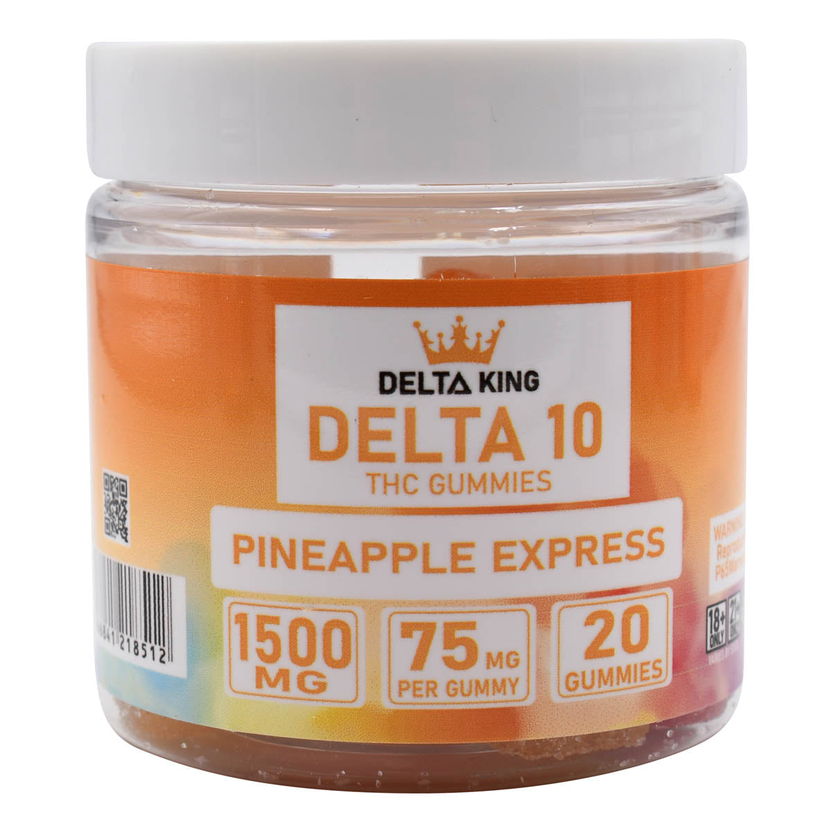 Pineapple Express Delta 10 Gummies 1500mg Sativa Cannabis Strain 20ct/ DeltaKing