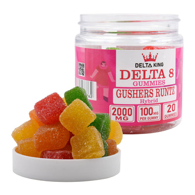 Gushers Runtz Delta 8 Gummies 20ct Hybrid Strains