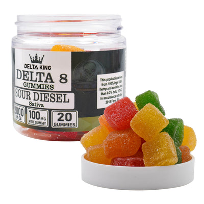 Sour Diesel Delta 8 Gummies 20ct Sativa Strains