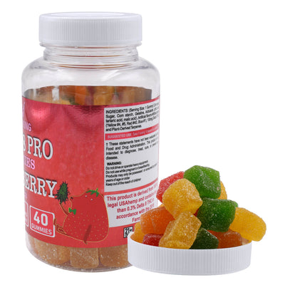 PRO Delta 8 Gummies 40ct Strawberry Runtz Indica